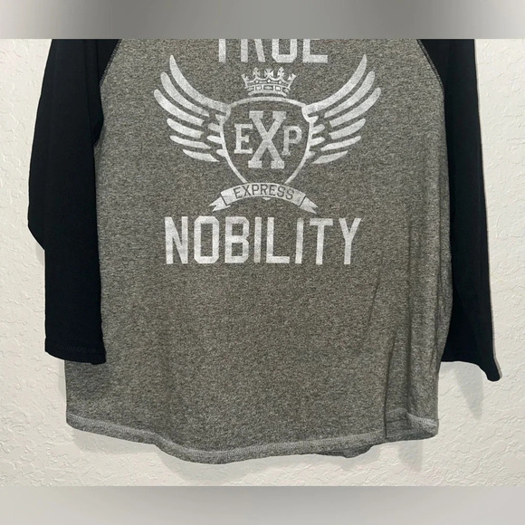 Express "True Nobility"  Women's Raglan T-Shirt - Picture 3 of 8